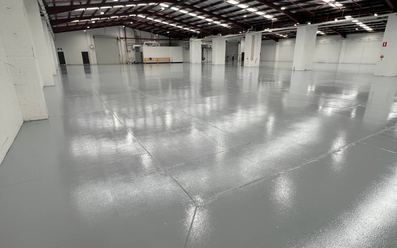 Warehouse Epoxy Flooring Project in Melbourne Area
